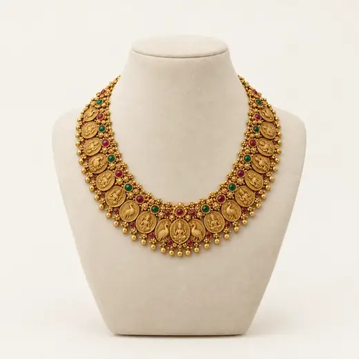 Temple Gold Necklace, 22K, 48.5 g