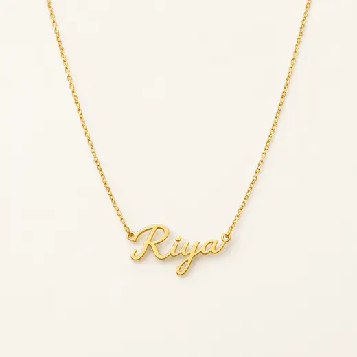 Personalised Name Necklace, 18K Gold