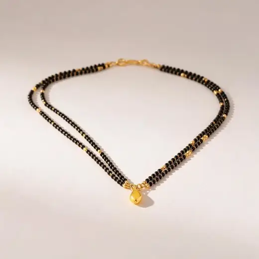 Mangalsutra, Gold & Black Bead