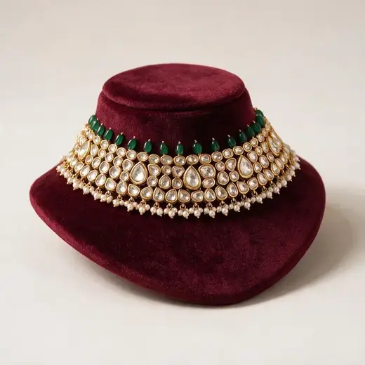 Kundan Emerald Choker